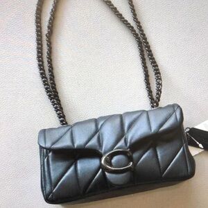 Coach tabby shoulder bag 20 with quilting black